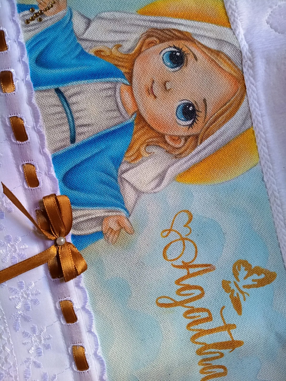 Toalhinhas personalizadas, pintura em tecido