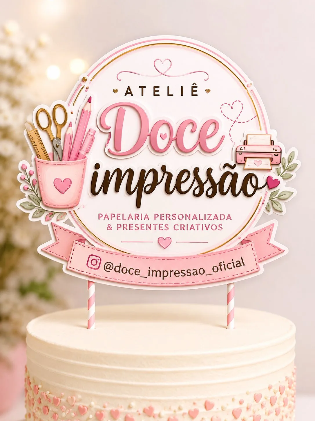 Topo de Bolo - Simples