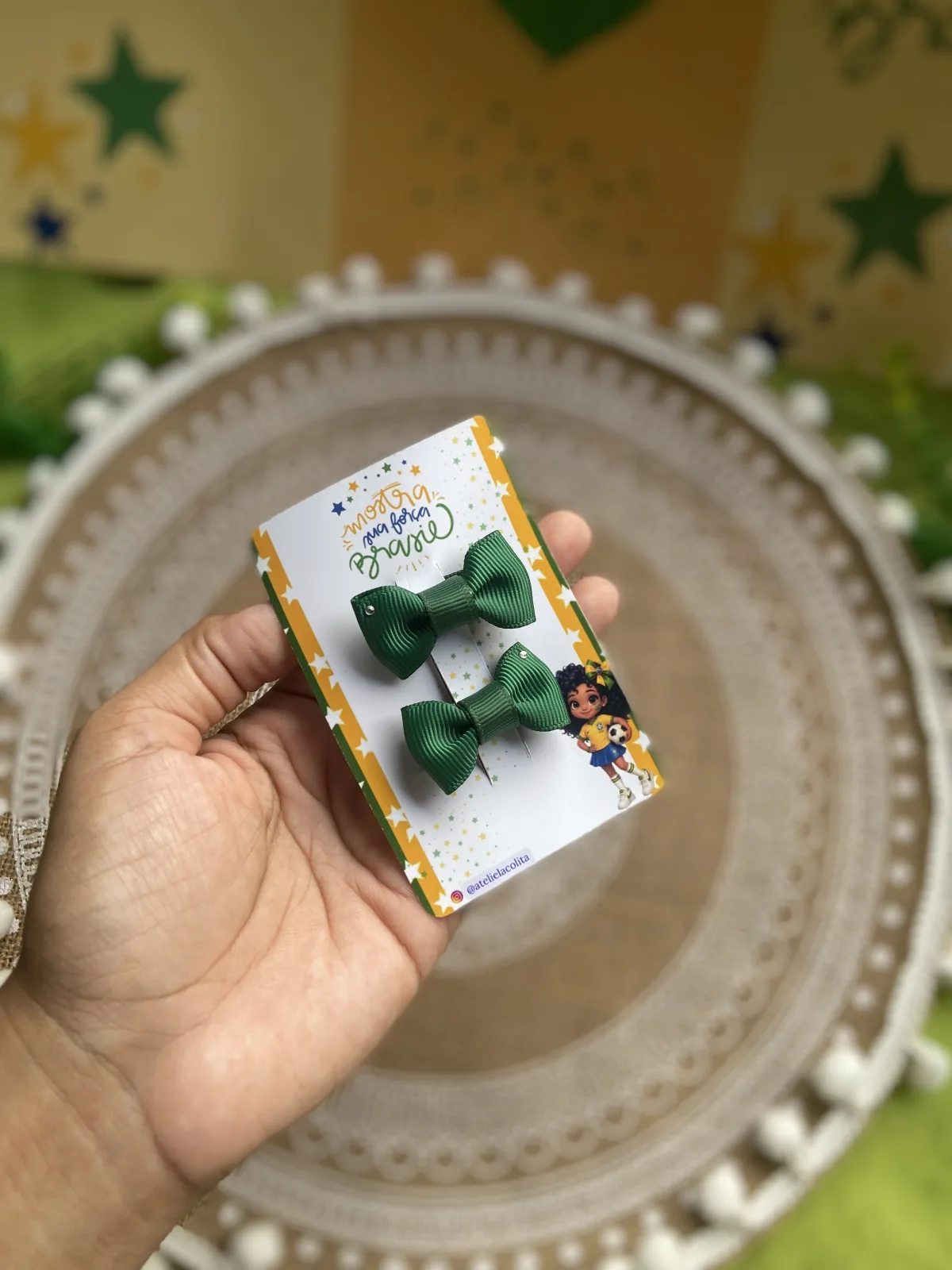 Parzinho gravatinha PP verde