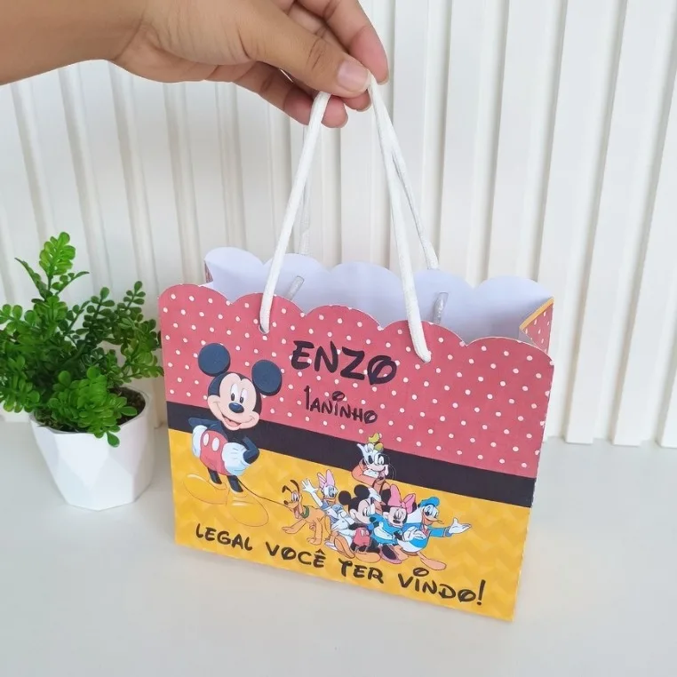 Kit 10 unidades Sacolas personalizadas/lembrancinha Festa