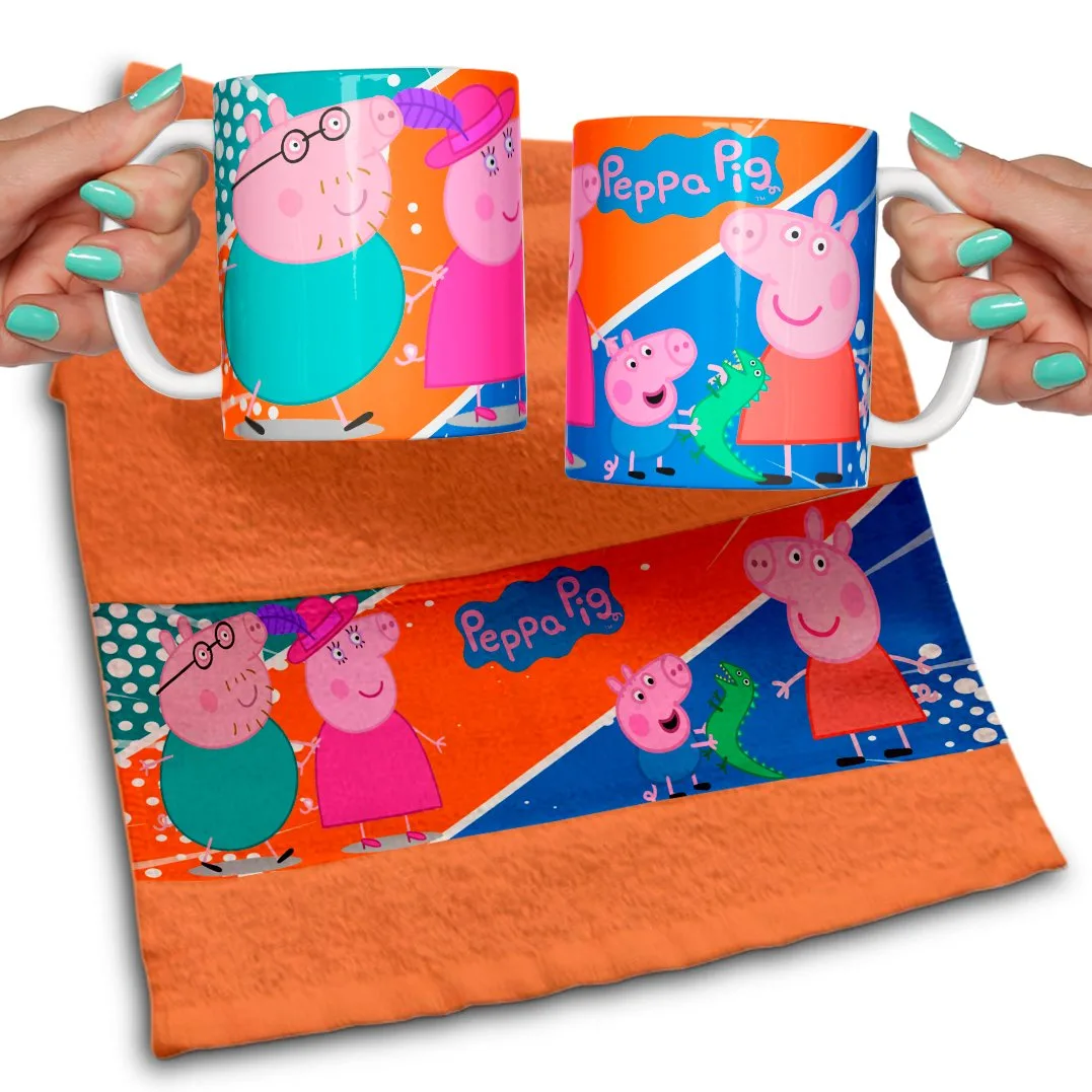 Kit caneca e toalhinha