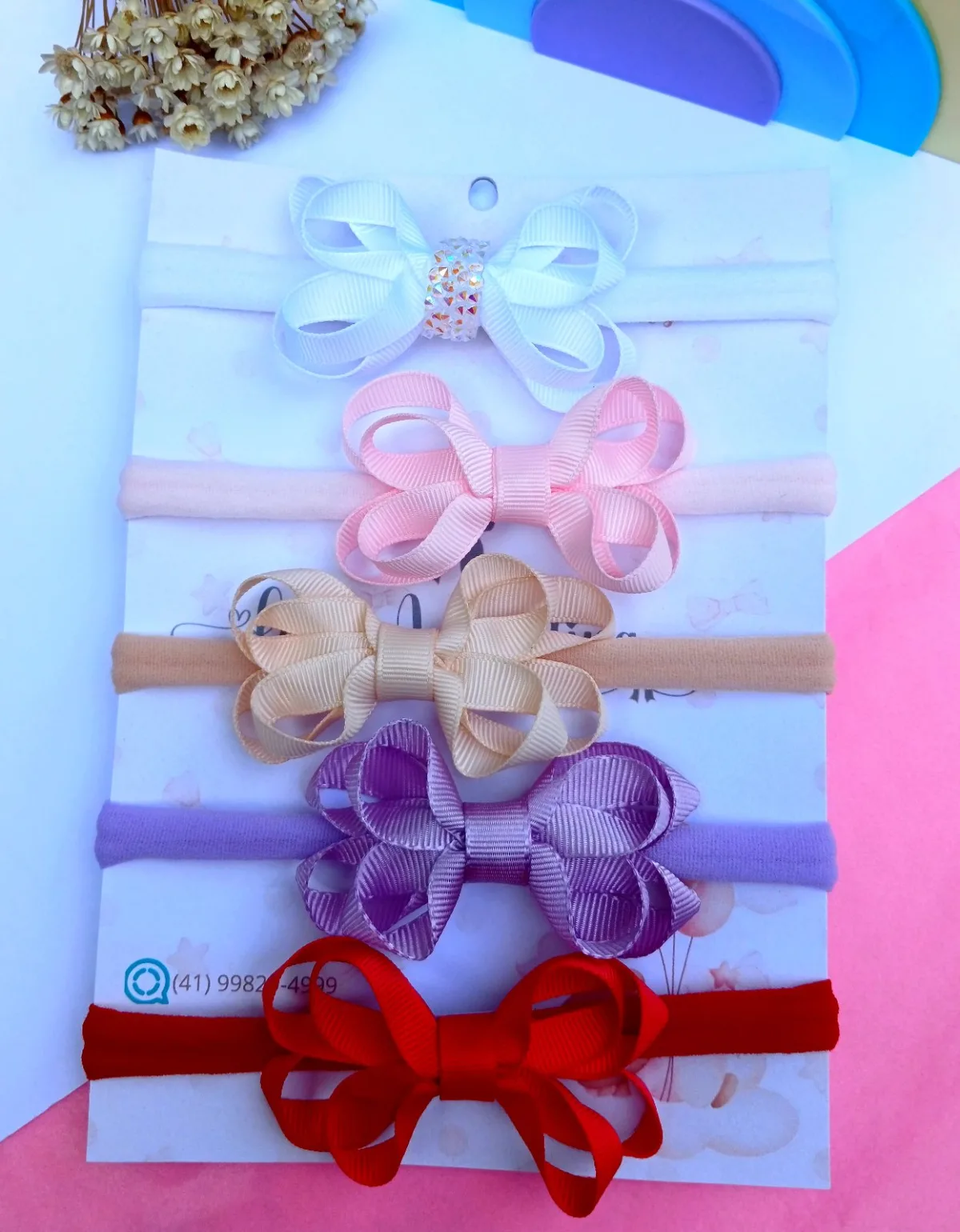 Faixinha laço boutique duplo