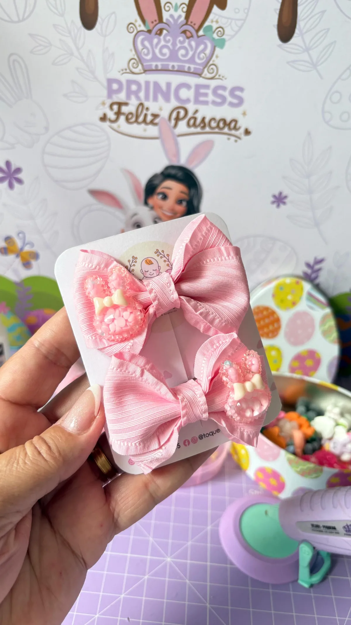 Kit com 5 Mini Laços Candy