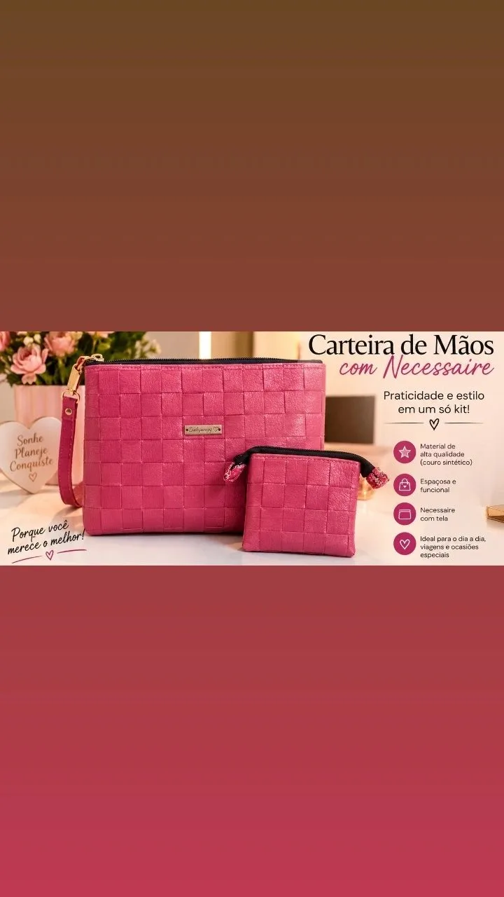 Kit carteira de mãos e porta cartão stilo