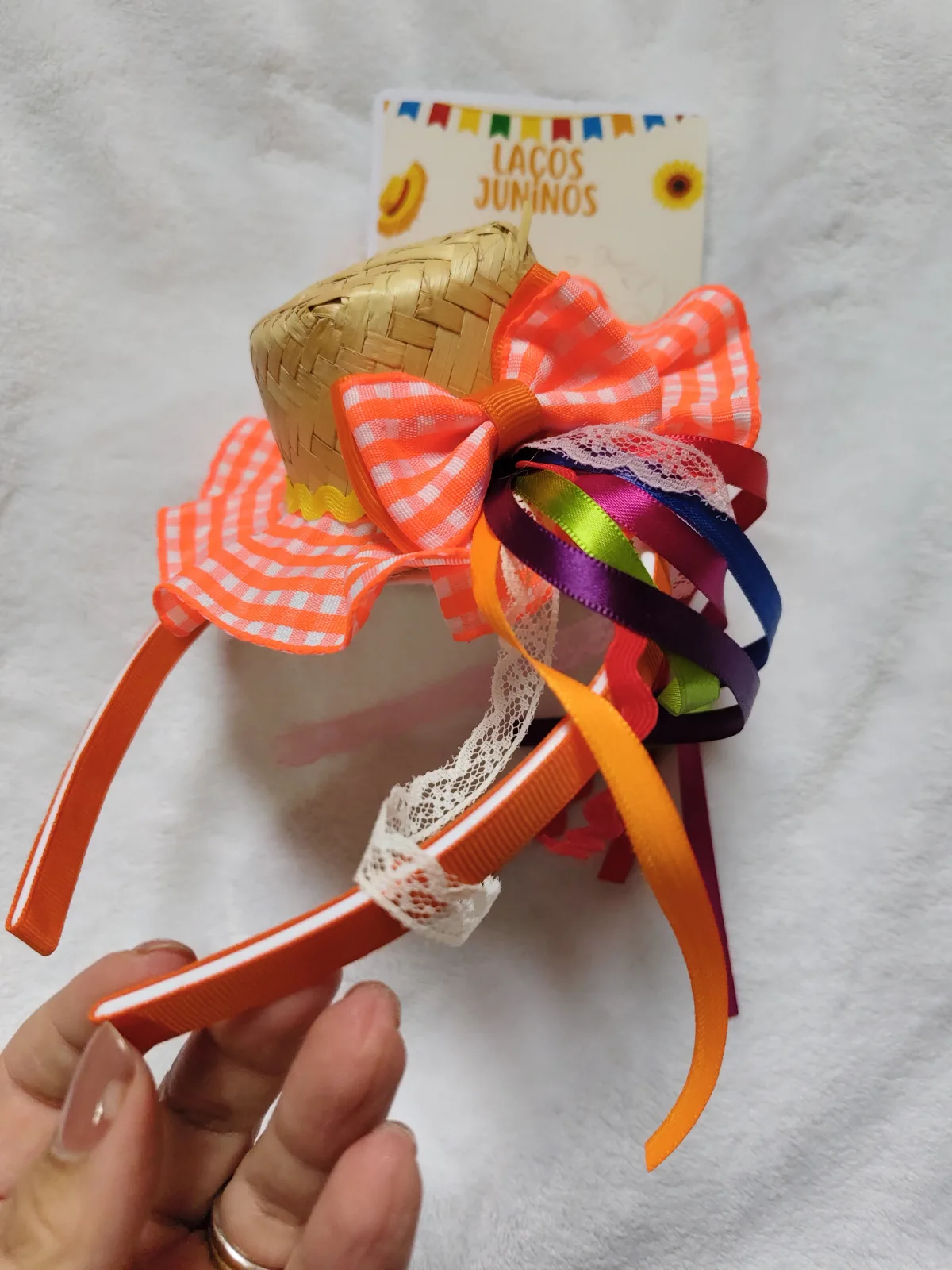 Chapéu 12cm Junino na tiara