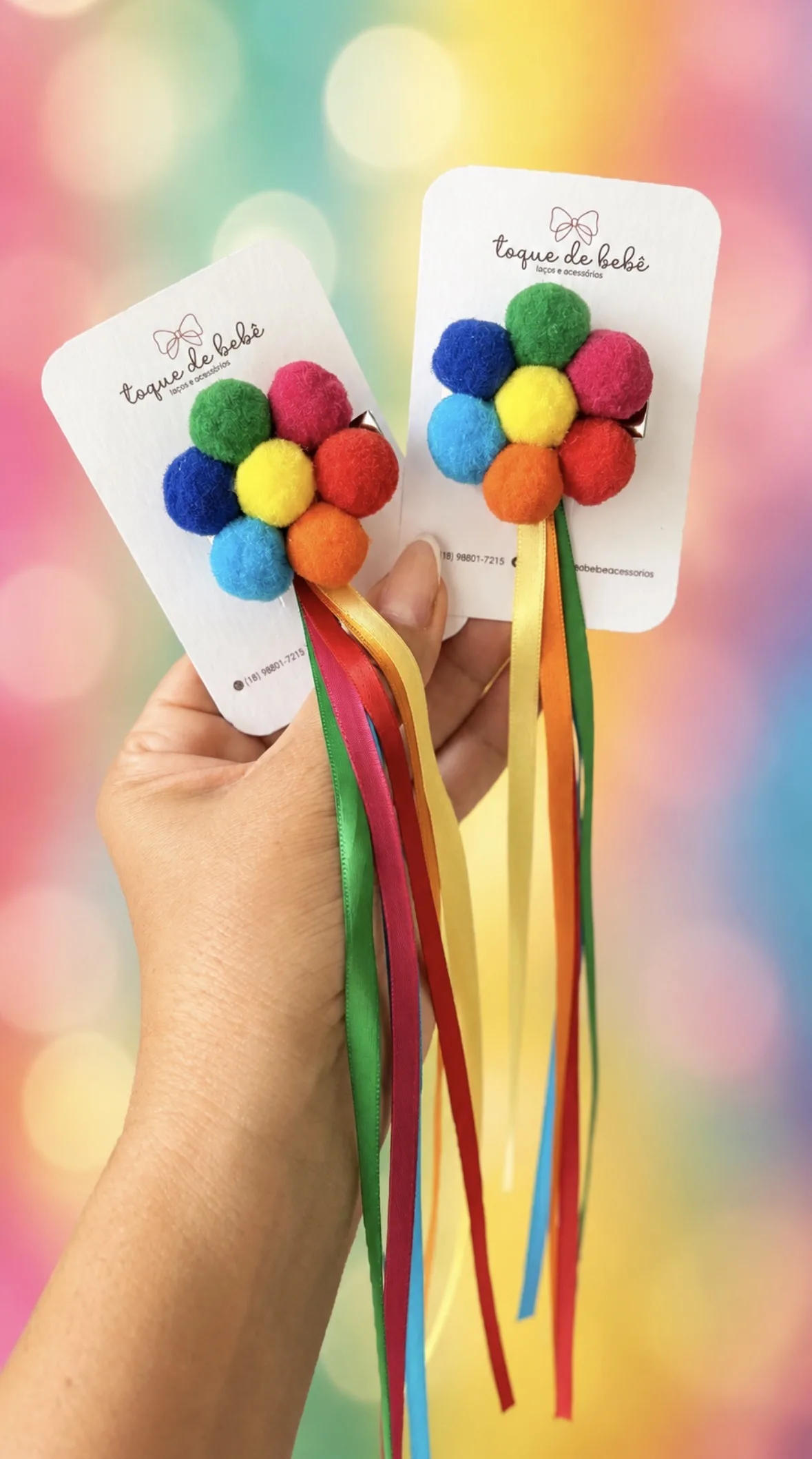 Par Laço Pompom