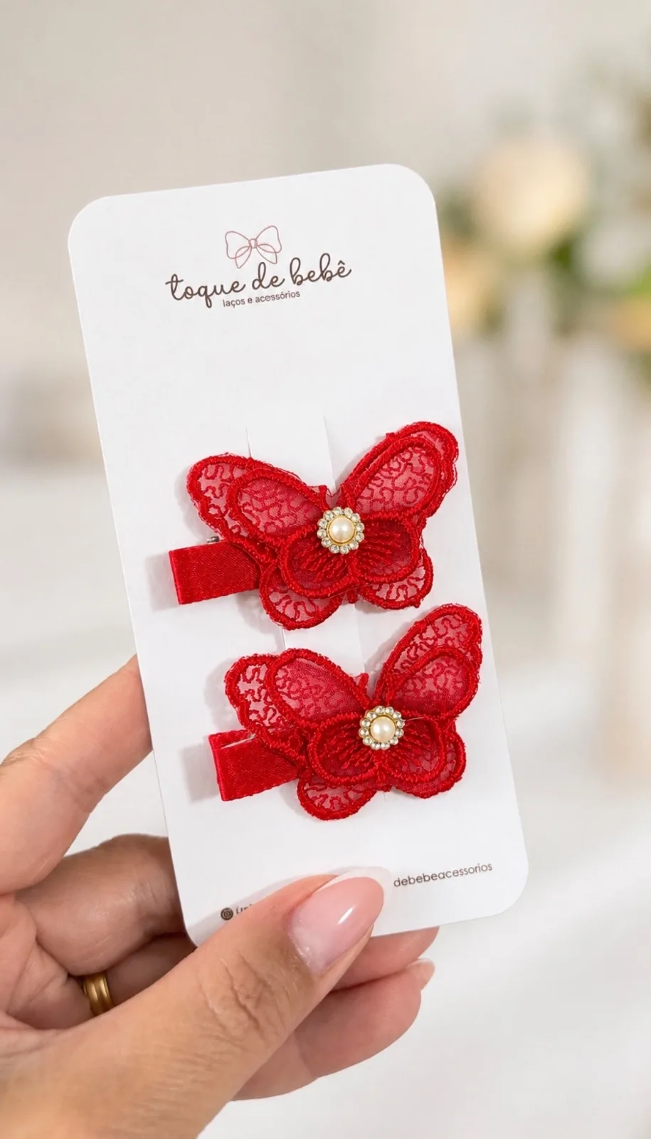 Parzinho Hairclips Borboleta