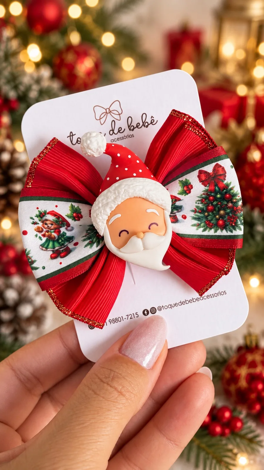 Laço Natal Papai Noel